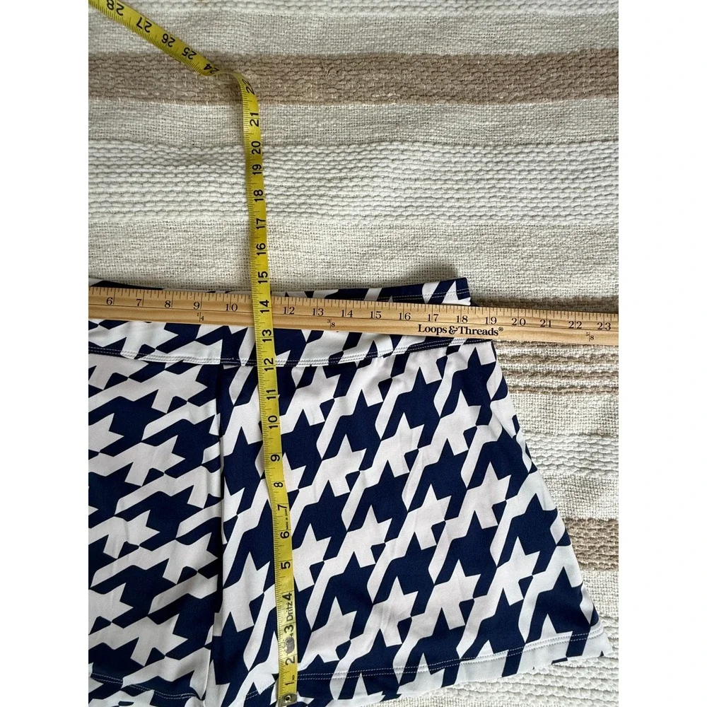 Jofit Navy White Houndstooth Golf Tennis Swing Skort XL NWT